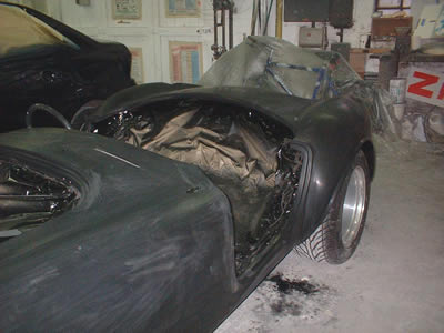 Colour - 00017A Cobra Replica being re-shaped - Paul Motor Body Repairs